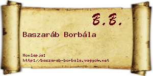 Baszaráb Borbála névjegykártya